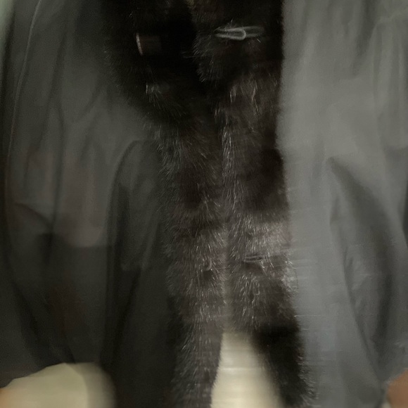 Reversible Genuine Black Mink Bomber Jacket - Picture 6 of 13